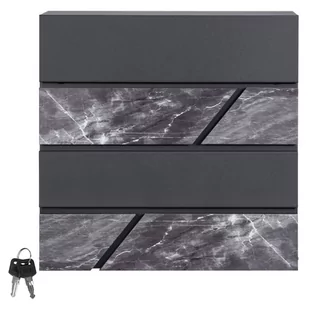 Ml-488/Briefkasten Stahl Anthrazit/Marmor Optik Sc - Skrzynki na listy - miniaturka - grafika 1