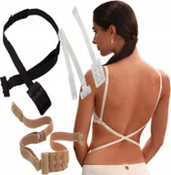 Biustonosze - Zestaw Niewidoczne Zapięcie Przedłużki Stanika Bez Pleców Komplet 3 Kolory - miniaturka - grafika 1