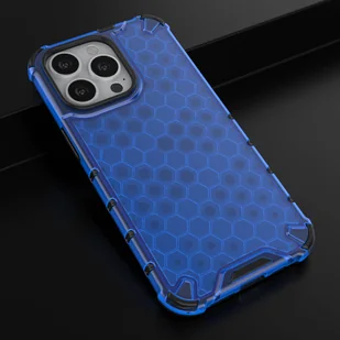 Honeycomb etui pancerny pokrowiec z żelową ramką iPhone 13 Pro niebieski - Etui i futerały do telefonów - miniaturka - grafika 14
