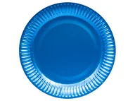 Naczynia i sztućce jednorazowe - Folat Talerzyki papierowe &quot;Premium Mat&quot; niebieskie FOLAT 23 cm 8 szt FL65882 - miniaturka - grafika 1