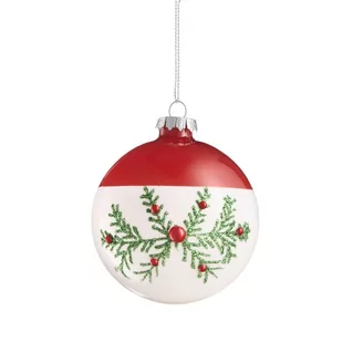 Bombka szklana z gałązkami 8 cm VILLA ITALIA - Bombki - miniaturka - grafika 1