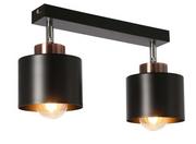 Lampy sufitowe - Candellux Olena lampa sufitowa 2-punktowa czarna/miedź 92-81773 - miniaturka - grafika 1