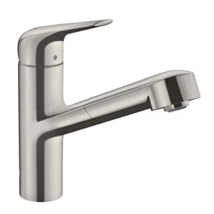 Hansgrohe Focus M42 Bateria kuchenna z wyciąganą wylewką stal szlachetna - Baterie kuchenne - miniaturka - grafika 4