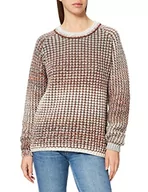 Swetry damskie - Timezone sweter damski raglanowy, Beżowy brązowy Multicolor, S - miniaturka - grafika 1