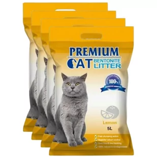 Premium Cat Żwirek Bentonitowy Zbrylający - Cytrynowy dla kota 4x5L - Żwirek dla kotów - miniaturka - grafika 1