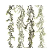 Ozdoby bożonarodzeniowe - Girlanda zielona świąteczna ośnieżona 180cm x1 - miniaturka - grafika 1