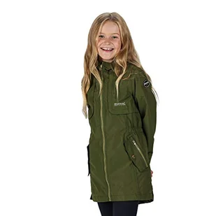 Regatta Unisex dzieci Tarana wodoodporna oddychająca w pełni wyściełana parka z odblaskowymi wykończeniami kurtki wodoodporna powłoka Cyprys zielony 14 Years - Kurtki i płaszcze dla dziewczynek - miniaturka - grafika 1
