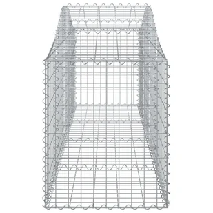 vidaXL Kosze gabionowe, 4 szt, 200x50x60/80 cm, galwanizowane żelazo - Ogrodzenia - miniaturka - grafika 6