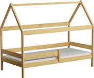 Łóżka dla dzieci i młodzieży - Elior Łóżko dziecięce domek z materacem, sosna - Petit 3X 190x90 cm - miniaturka - grafika 1