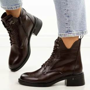 Brązowe botki damskie Vinceza 58602 - Botki damskie - miniaturka - grafika 1