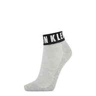 Skarpetki damskie - Calvin Klein Damskie nowoczesne skarpety z logo Women's Quarter Sock (1 opakowanie), jasnoszary melanżowy, rozmiar uniwersalny - miniaturka - grafika 1