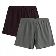 Majtki męskie - BOKSERKI MĘSKIE luźne bawełniane 2-pack 2MBX-054 oddychające Atlantic *S - miniaturka - grafika 1