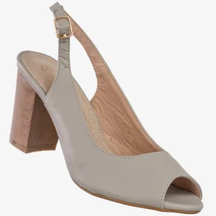 Czółenka Damskie Ekoskóra Buty Na Słupku Goodin Szare GD-OD-06 Szary 37 - Czółenka - miniaturka - grafika 1