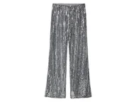 Spodnie damskie - esmara® Spodnie damskie z cekinami (Srebrny, M(40/42)) - miniaturka - grafika 1