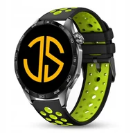 Akcesoria do smartwatchy - PASEK SILIKONOWY 054 22mm - CZARNO-LIMONK - PSK311 - miniaturka - grafika 1