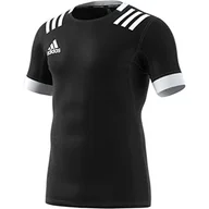 Koszule męskie - adidas Tw 3S Jsy F koszula męska, czarno-biała, 2XL - miniaturka - grafika 1