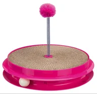 Zabawki dla kotów - Trixie Zabawka dla kota Scratch & Catch plastik/karton o 35 cm × 7 cm różowa - miniaturka - grafika 1