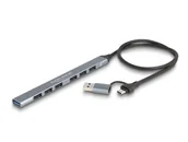 Huby USB - DeLOCK 64273 huby i koncentratory USB 3.2 Gen 1 (3.1 Gen 1) Type-C 5000 Mbit/s Szary 64273 - miniaturka - grafika 1