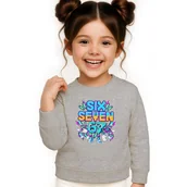 Bluzy dla dziewczynek - BLUZA DZIECIĘCA 67 SIX SEVEN KLOCKI VIRAL DLA CHŁOPCA DZIEWCZYNKI 134-140 - miniaturka - grafika 1