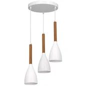 Lampy sufitowe - Biała lampa wisząca w stylu skandynawskim LX 3174 z serii MUZA NEW - miniaturka - grafika 1