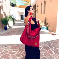 Torebki damskie - Duża torba worek Mili Chic Mc7 - czerwona - miniaturka - grafika 1