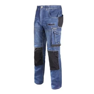 LAHTI PRO Spodnie robocze jeansowe Slim Fit roz XL L4051004 LPL4051004 - Odzież robocza - miniaturka - grafika 1
