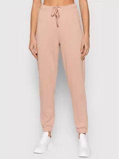 Spodnie sportowe damskie - Vero Moda Spodnie dresowe Chicago 10262912 Różowy Regular Fit - grafika 1