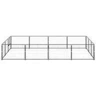 Budy dla psów - shumee Kojec dla psa czarny 12 m stalowy - miniaturka - grafika 1