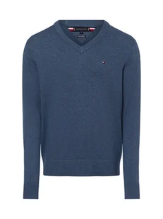 Tommy Hilfiger Sweter z dodatkiem kaszmiru Mężczyźni Bawełna niebieski jednolity, S - Swetry męskie - miniaturka - grafika 1