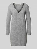 Sukienki - Sukienka z dzianiny taliowana z dekoltem w serek model ‘TAMMY’ - miniaturka - grafika 1