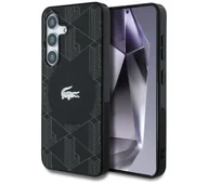Etui i futerały do telefonów - Lacoste Monogram W Silver Croc Logo MagSafe do Galaxy S25 Czarny - miniaturka - grafika 1