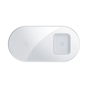 Baseus Simple 2w1 ładowarka bezprzewodowa Qi do telefonu i słuchawek AirPods 15W biały (WXJK-02) - Ładowarki do telefonów - miniaturka - grafika 5