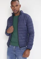 Kurtki męskie - Granatowa Kurtka Pikowana Evila - miniaturka - grafika 1