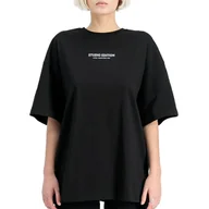 Koszulki sportowe męskie - Koszulka męska Alpha Industries Logo Backprint 15606203 - czarna - miniaturka - grafika 1