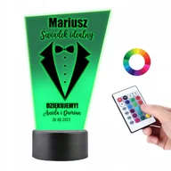Lampy pozostałe - Lampka Statuetka Led Podziękowania dla Świadka - miniaturka - grafika 1