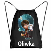 Plecaki worki - Worek Szkolny Na Buty Workoplecak WF Do Przedszkola Harry Potter 1 + IMIĘ - miniaturka - grafika 1
