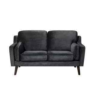 Beliani Sofa dwuosobowa tapicerowana ciemnoszara LOKKA - Sofy i kanapy - miniaturka - grafika 1