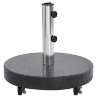 Parasole ogrodowe - vidaXL Podstawa pod parasol, granitowa, 30 kg, okrągła, czarna 48564 - miniaturka - grafika 1