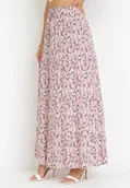 Spódnice - Różowa Bawełniana Spódnica Maxi Nusra - miniaturka - grafika 1