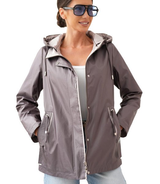 Damska kurtka parka przejściowa z kapturem WIOLA-40