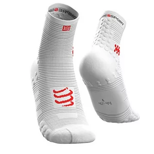 Skarpetki damskie - Compressport Męskie Racing Sock High White T1 skarpety kompresyjne, białe, 1 - grafika 1