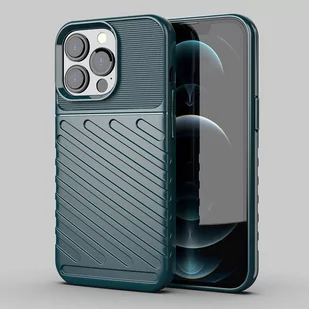 Thunder Case elastyczne pancerne etui pokrowiec iPhone 13 Pro zielony - Etui i futerały do telefonów - miniaturka - grafika 3