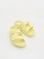 Buty dla dziewczynek - Reserved - Lekkie klapki z paskami - jasnozielony - miniaturka - grafika 1