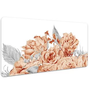Mata ochronna na biurko Róże w sepi 100x50 cm - Podkładki na biurko Mata ochronna na biurko Róże w sepi 100x50 cm - Podkładki na biurko - miniaturka - grafika 1