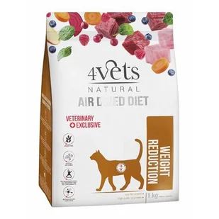 Karma dla kota suszona 4VETS NATURAL Weight Reduction 1 kg - Sucha karma dla kotów - miniaturka - grafika 1