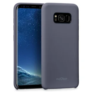 moVear Etui silikon Galaxy S8+ MOVEAR silkyCase Szaro-niebieski Samsung G955F SGS8PCSC0NBCGB - Etui i futerały do telefonów - miniaturka - grafika 1