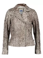 Kurtki damskie - BLUE MONKEY Skórzana kurtka w kolorze szarym - miniaturka - grafika 1