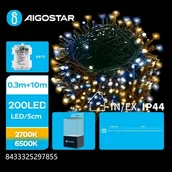 Oświetlenie świąteczne - Lampki choinkowe Aigostar Lampki choinkowe na 3 baterie AA ciepłe=zimne Taśma świetlna płaska na 3 baterie AA - miniaturka - grafika 1