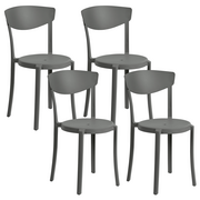 Krzesła - Zestaw 4 krzeseł do jadalni ciemnoszary VIESTE - miniaturka - grafika 1