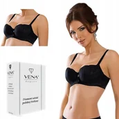 Biustonosze - Biustonosz balkonetka VB-118 Vena czarny 80B - miniaturka - grafika 1